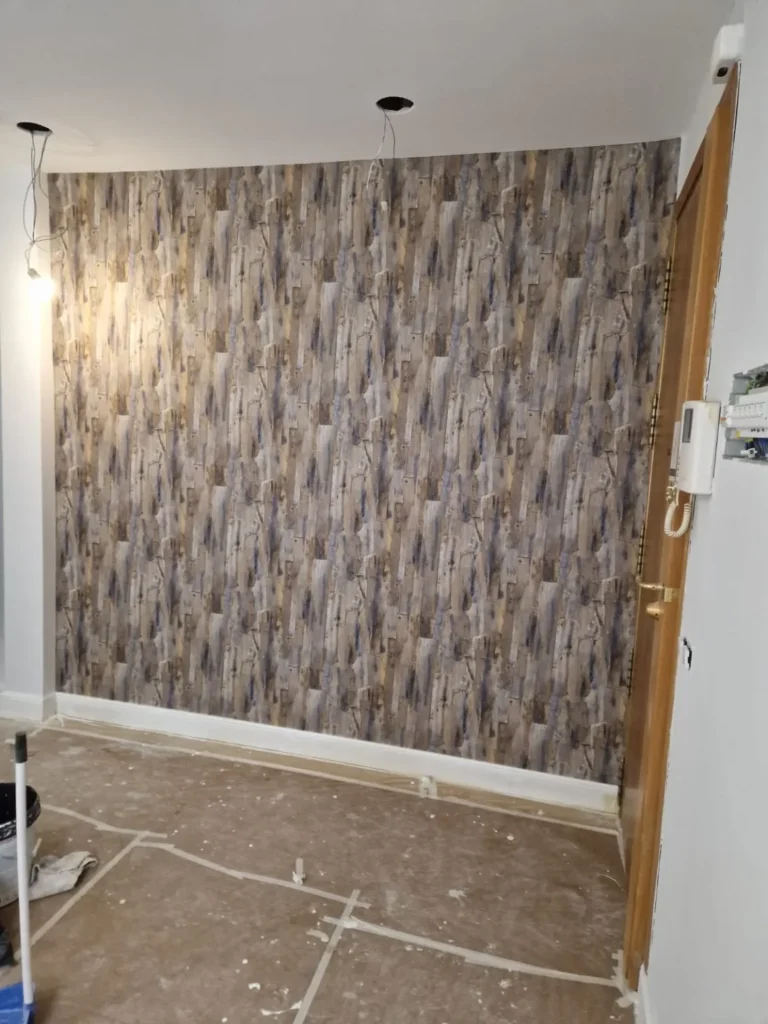 Papel pintado efecto madera